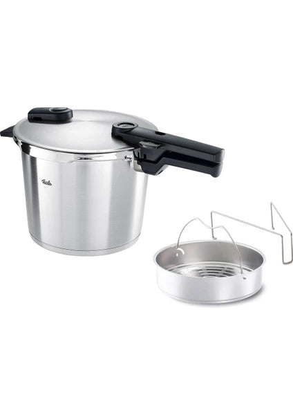 Fissler Vitaquick Premium 6 Litre Düdüklü Tencere + Buharda Pişirme Aparatı