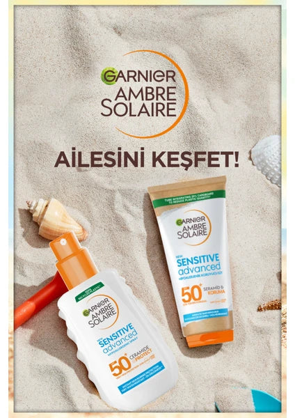 Garnier Ambre Solaire Sensitive Advanced Hipoalerjenik Güneş Koruyucu Sprey SPF50+ 150ML - 7