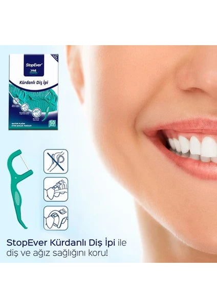 Stopever Well Tooth Kürdanlı Diş İpi 6'lı Nane Ferahlığı ile Taşıma Kılıflı Ergonomik Tasarım - 6