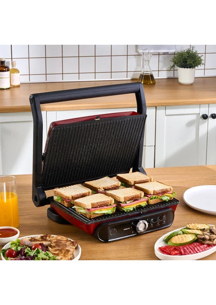 Karaca Gastro Grill Pro 2400W Izgara ve Tost Makinesi Kırmızı - 2