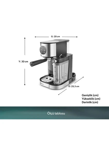 Homend Coffebreak 5015H Süt Köpürtücülü Otomatik Espresso Makinesi - 2