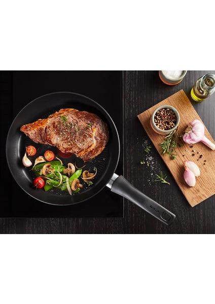 Tefal Titanyum 3X UltimateOne Düz Tava Seti 20/26 cm İndüksiyon Tabanlı 2 Parça Siyah Renk - 2