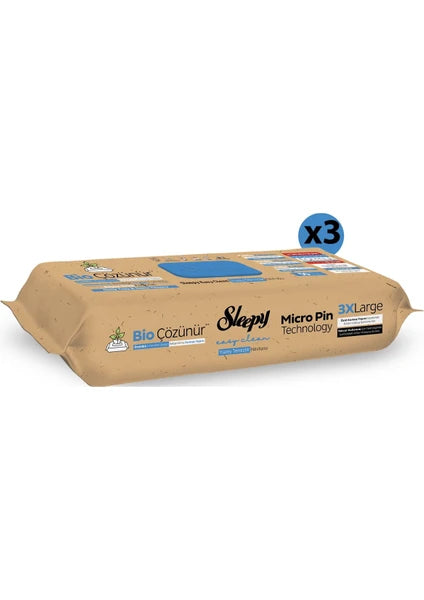 Sleepy Bio Çözünür Yüzey Temizlik Havlusu&Mendili Deniz Tuzu&Yosun 3x50 (150 Yaprak)
 - 2