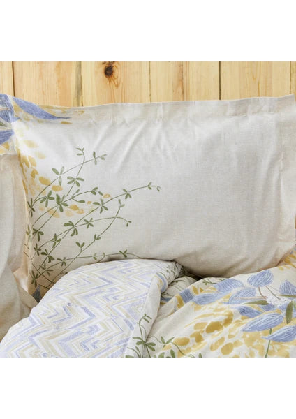 Karaca Home Clarinda Hardal %100 Pamuk Çift Kişilik Lastik Çarşaflı Nevresim Takımı - 4