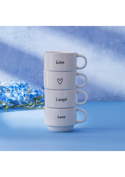 Karaca Lovely Laugh 4 Kişilik Espresso Kahve Seti 100 ml