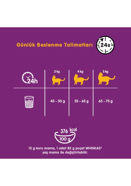 Whiskas 1,4kg Ton Balıklı Yetişkin Kedi Maması Sebzeli Lezzet ile Sağlıklı Beslenme - 6