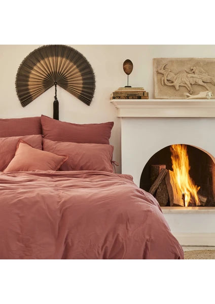 Karaca Home 4 Element Terracotta %100 Pamuk Tek Kişilik Nevresim Takımı Ateş - 2