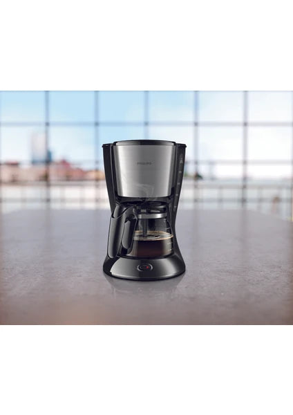 Philips Filtre Kahve Makinesi, 1,2 Lt Kapasite, Otomatik Kapanma, Cam Demlikli, Siyah ve Metal, HD7462/20