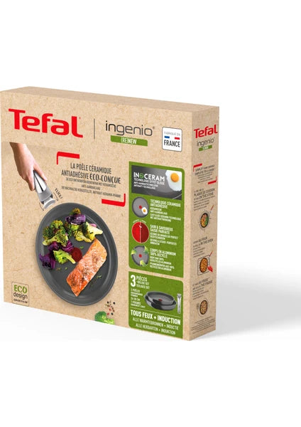 Tefal Ingenio Ceramic Renew İndüksiyon Tabanlı 3 Parça Tava Seti - 5