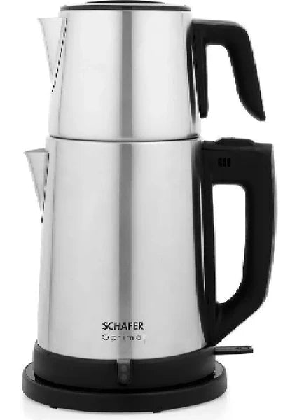 Schafer Optimal Elektrikli Paslanmaz Çay Makinesi - Inox - 1500 Watt - 3