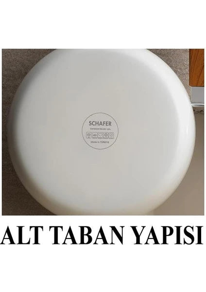 Schafer Ceramoni Seramik Tava 30 Cm-Krem - 3