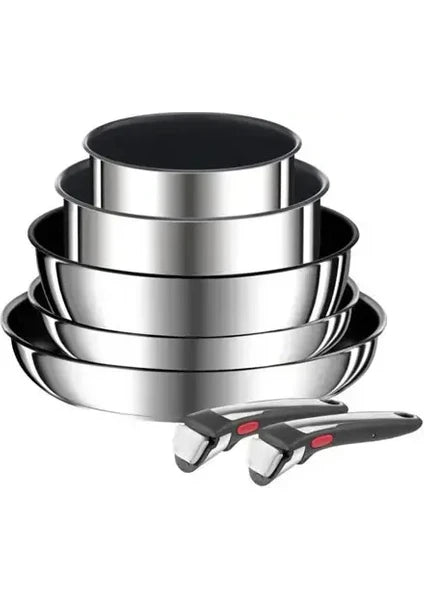 Tefal Ingenio Preference Tit 6x Orta Set 7 Parça Tava ve Tencere Seti Paslanmaz Çelik Tava ve Tencere Seti