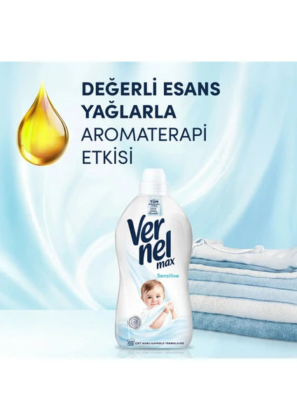 Vernel Max Konsantre Çamaşır Yumuşatıcısı 1440ML (60 Yıkama) Sensitive - 6