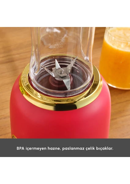 Karaca Retro Personal Kişisel Smoothie Blender Red - 5