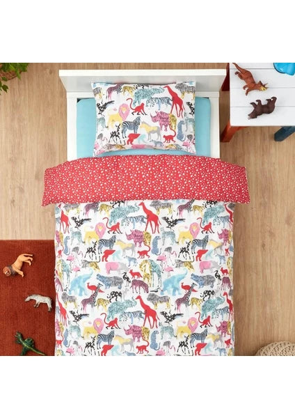 Karaca Home Nevresim Takımı %100 Pamuk Tek Kişilik Young Animal (Fitted)
