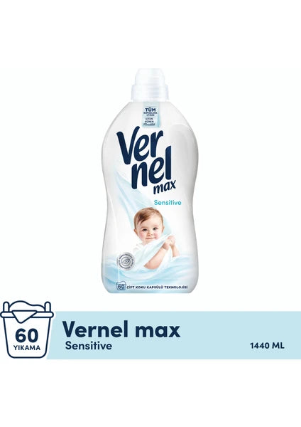 Vernel Max Konsantre Çamaşır Yumuşatıcısı 1440ML (60 Yıkama) Sensitive