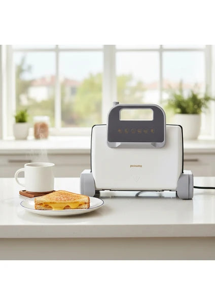 Homend Toastbuster 1360H Tost Makinesi Krem Gold