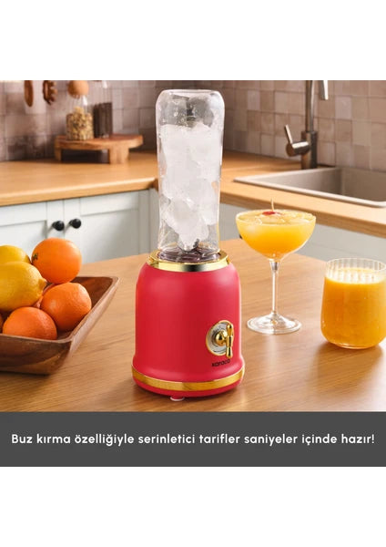 Karaca Retro Personal Kişisel Smoothie Blender Red - 7