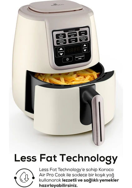 Karaca Air Pro Cook XL 2 in 1 Konuşan Airfryer Iconic Beige 4 Kişilik Fritöz - 5