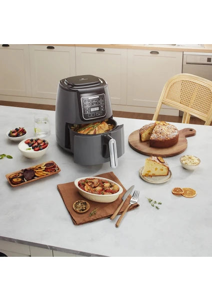 Karaca Air Pro Cook XL 2 in 1 Konuşan Airfryer Space Gray 4 Kişilik - 9