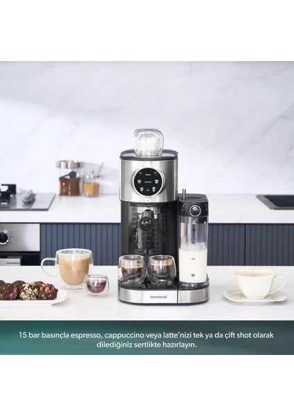 Homend Coffebreak 5015H Süt Köpürtücülü Otomatik Espresso Makinesi - 5