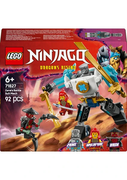 LEGO® NINJAGO® Zane'in Savaş Zırhı Mech’i 71827 - 6 Yaş & Üzeri Çocuklar için Yaratıcı Oyuncak Yapım Seti (92 Parça) - 3