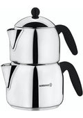 Korkmaz Orbit Maxi 2 lt Çaydanlık Seti - 18/10 Cr-Ni Paslanmaz Çelik, İndüksiyon Tabanlı, Ergonomik Saplı
