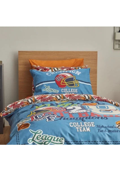 Karaca Home Nevresim Takımı %100 Pamuk Tek Kişilik Young College Team (Fitted) - 2