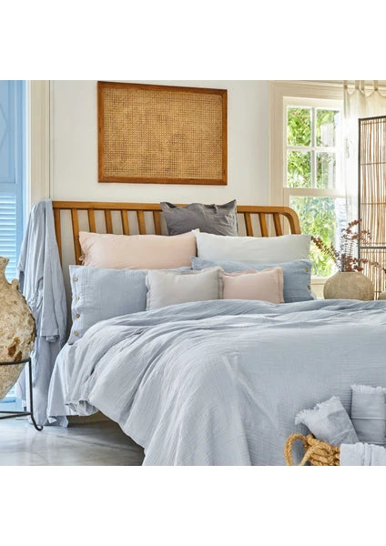 Karaca Home 4 Element Mavi %100 Pamuk Çift Kişilik Yatak Örtüsü