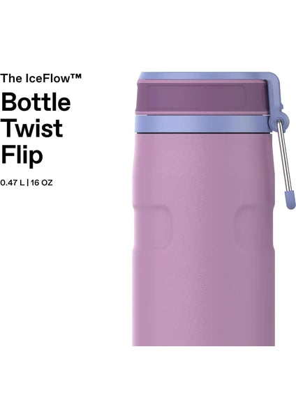Stanley The Iceflow Twist & Flip Termos Su Şişesi, Lila, 0.47 Litre - 3