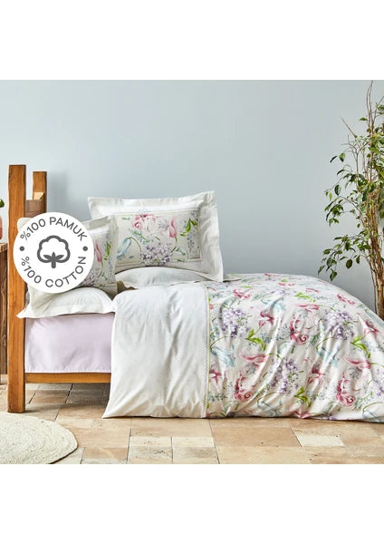 Karaca Home Melosa Pembe %100 Pamuk Tek Kişilik Nevresim Takımı