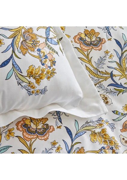 Karaca Home Indra %100 Pamuk Çift Kişilik Nevresim Takımı Sarı Pp - 4