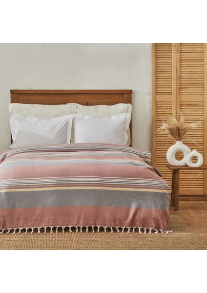 Karaca Home Salerno Çift Kişilik Peştamal Pike Terracota