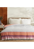 Karaca Home Luis Çift Kişilik Peştemal Pike Turuncu %80 Pamuk %20 Polyester Desenli 180x220 cm