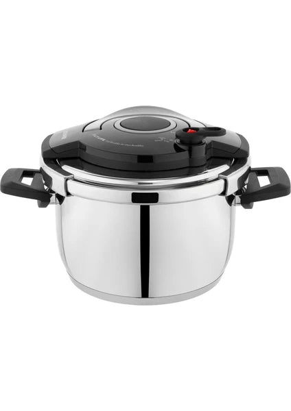 Schafer Cooky Düdüklü Tencere Seti 4+6,5 L Paslanmaz Çelik Siyah/Gri Renkli Güçlü Pişirme - 8