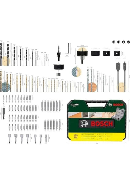 Bosch V-Line Matkap & Vidalama Karışık Aksesuar Seti 103 Parça - 2607017367 - 3