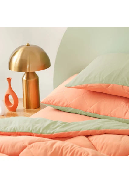 Karaca Home Çift Kişilik Mikrofiber Uyku Seti 195x215 cm Düz Desen Lastikli Çarşaf Kapitoneli Yastık Kılıfı - 3