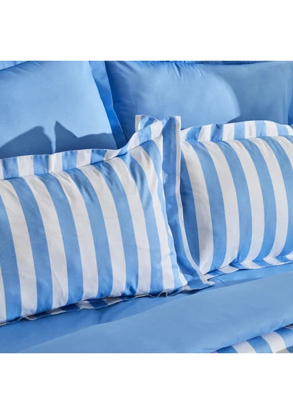 Karaca Home Sarah Anderson Brine %100 Pamuk Tek Kişilik Nevresim Seti Mavi - 8