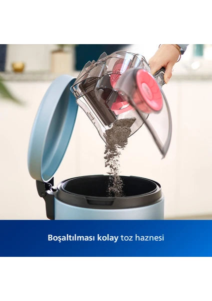 Philips 2000 Serisi Torbasiz Elektrikli Süpürge, 750W, PowerCyclone 4, Super Clean Air Filtre, Kompakt ve Hafif, XB2123/09 - 3