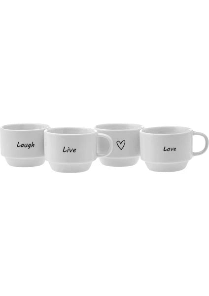 Karaca Lovely Laugh 4 Kişilik Espresso Kahve Seti 100 ml - 6