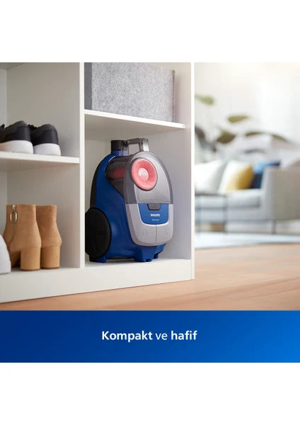 Philips 2000 Serisi Torbasiz Elektrikli Süpürge, 750W, PowerCyclone 4, Super Clean Air Filtre, Kompakt ve Hafif, XB2123/09 - 2