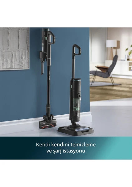 Philips 7000 Serisi AquaTrio Kablosuz Dikey Süpürge, Islak&Kuru Temizlik, Otomatik Temizleme ve Şarj İstasyonu, Kuru Süpürme Başlığı, XW7263/11 - 4