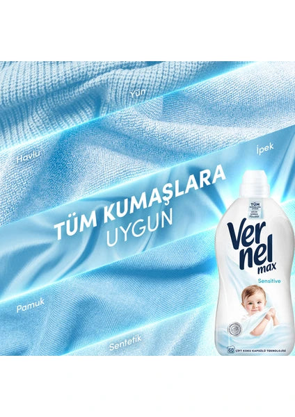 Vernel Max Konsantre Çamaşır Yumuşatıcısı 1440ML (60 Yıkama) Sensitive - 5