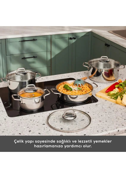 Karaca Belgrad Indüksiyon Tabanlı 15 Parça Çelik Çeyiz Seti - 3