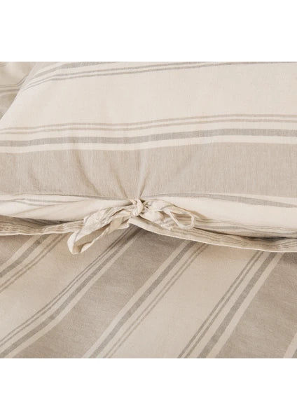 Karaca Home Naturel Line Jerardo Bej Armur Çift Kişilik Nevresim Takımı - 4