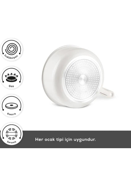 Karaca x Refika Swiss Crystal Almond Cream Easy Clip 5 Parça Indüksiyon Tabanlı Tencere Seti - 3