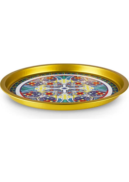 Karaca Napoli Metal Yuvarlak Tepsi 35 cm - 2