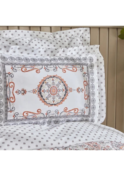 Karaca Home Aprika %100 Pamuk Tek Kişilik Nevresim Takımı Kiremit - 5