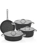 Schafer Dark Millard Y.Y.Tencere Seti - Ind-7 Parça-Siyah