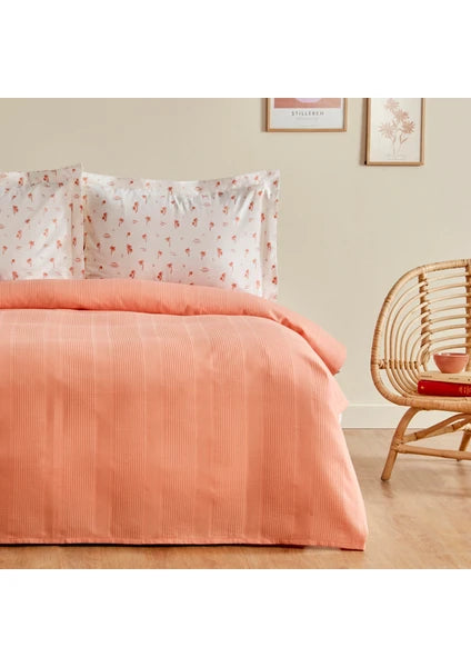 Karaca Home Joy Beach %100 Pamuk Çift Kişilik Pike Takımı Somon - 2